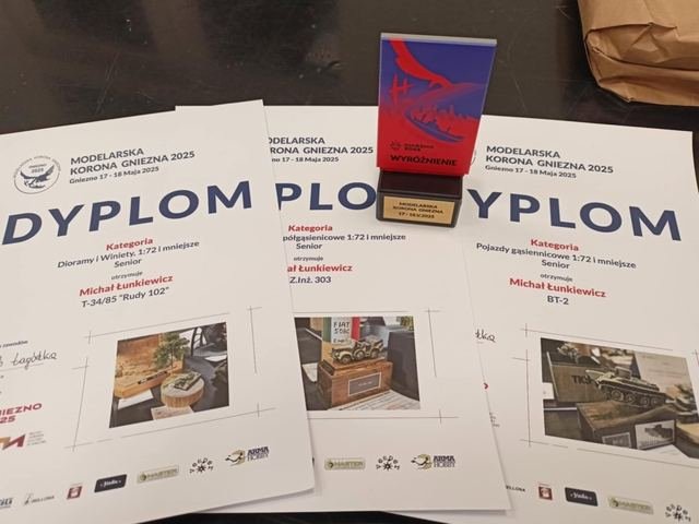 Dyplomy dla członka KOMPAS z festiwalu w Gnieźnie 2025